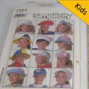 Simplicity 7984 Clothing Patterns Child's Hats UNCUT